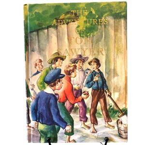 Vintage 1988 Printing, Adventures of Tom Sawyer Book, by Mark Twain, Hardcover